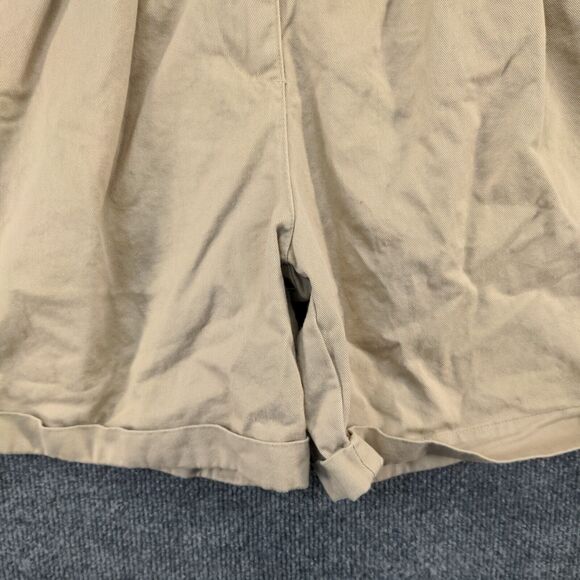 NOBO No Boundaries Womens Pleated Chino Shorts Tan Size 9/10 Pockets Cotton - Picture 7 of 11